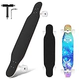 WeSkate Longboards 42' Skateboard für Kinder Mädchen Erwachsene Anfänger, Komplettes Skateboard mit ABEC-9 Kugellagern, 8-lagiger Ahorn Drop-Through Freeride Skateboards Cruiser mit T Werkzeug