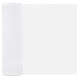 Handi Stitch Breite Tüll Stoff Rolle Weiß – 275 cm Breit x 18 m Lang - Tüllstoff Weiss Polyester Tüll Meterware für Geburtstag, Party Tüll, Geschenk Tüll, Hochzeit, Tutu Rock, Deko, Nähen, Bastel Tü