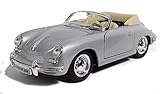 Schaepers Kaleidoskope Modellauto / Porsche 356 B / Cabriolet / Silbergrau / 1:24 /18 cm /