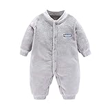 Storerine Strampler für Babys, Mädchen, Winter, Fleece, Jungen, Schneeanzug langärmelig, warm, Kinder Outfit, Langarm, dick, Pyjama, Skijacke, 3-18 Monate Gr. 73 cm(6-9 Monate), g