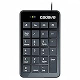 Gobutevphver Tastatur Kabelgebundener Nummernblock Digitale Tastatur USB Externe Tastatur Tragbare Mini Finanzbuchhaltung Numerische Tastatur 23 Tasten - Schw