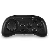 Mini Bluetooth-Controller mit Fernbedienung, Telefoncontroller mit Game-Controller, kabelloses Spiel für Tablets, PC, iOS, Android-Handy, Musikspielen (schwarz)