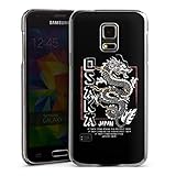 DeinDesign Hard Case kompatibel mit Samsung Galaxy S5 Mini Schutzhülle transparent Smartphone Backcover Japan Drache M