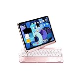 DXFFOK TouchPad-Hintergrundbeleuchtung Wireless Bluetooth-Tastatur-Case-Abdeckung + Stylus für iPad 12.9 '' 2020 2018 (Color : Rose Gold)