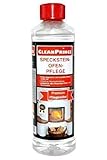 CleanPrince Specksteinofen-Pflege 500 ml Kamin Reiniger Ofen Glas Ruß Speckstein Specksteinofen Specksteinwand Specksteinbank Speckstein Kunstwerk Kunst Speckstein Denkmal Naturstein Specksteinplatten Pflegemittel Werterhalt 0,5 Liter Specksteinreinig