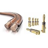 CSL - Lautsprecherkabel OFC - 15m - 2 x 2,5 mm² Boxenkabel - reines Kupfer - Boxenkabel - Speaker Cable – LS Kabel & Surround Systeme & KabelDirekt - Bananenstecker - 5