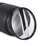 Kamera-Filterzubehör, 77 mm, lineares Glasprisma, Kaleidoskop, Prisma, verschwommener Vordergrund, wiederholte Farbbilder, Kamera-Zubehör, Spezialeffektfilter (77 mm Centerfield Split Dioptrienfilter)