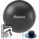 JOYSPACE Gymnastikball 65cm Sitzball Extra Dicker Yoga-Ball-Stuhl Anti-Berst-Stabilitätsball Pilates Ball als Fitness Kleingeräte und Balance Stuhl im Büro Hause Fitnessstudio inkl. Luft-Pumpe,Schw