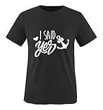 Comedy Shirts - I Said yes Anker - Herren T-Shirt - Schwarz/Weiss Gr. S