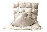 Betten Hofmann Set Kassetten Daunendecke Ganzjahresdecke 4x6, 135x200 cm + Kissen 80x80
