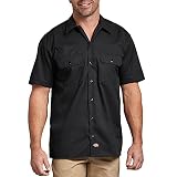 Dickies Herren Freizeithemd Work Shirt Short Sleeved, Schwarz (Black Bk), Medium (Herstellergröße: M)