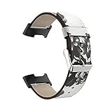 RVTYR Ersatzband für Gebühr 4 Klassische Band Luxus Leder Riemen Band Austauschbares Smart Fitness-Uhrband Ersatzriemen (Color : A, Size : for Fitbit Charge 3)