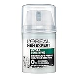 L'Oréal Paris Men Expert Gesichtspflege für Männer, Gesichtscreme ohne Alkohol oder Parabene, Hydra Sensitive Feuchtigkeitscreme, 1 x 50