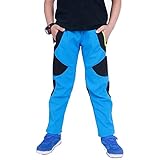 Azruma Kinder Softshellhose Wanderhose Atmungsaktiv Wasserdicht Jungen Mädchen Skihose Thermohose Cargohose Schnell Trocknend Outdoorhose Winddicht Schneehose Snowboardhose Winter Trekking