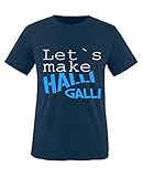 Comedy Shirts - Let's Make Halli Galli - Jungen T-Shirt - Navy/Weiss-Blau Gr. 152/164