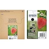 Epson Original 29 Tinte Erdbeere, (Multipack 4-farbig) & C13T29914022 Schwarz Original Tintenpatronen Pack of 1