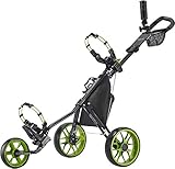 CaddyTek Unisex-Erwachsene CaddyLite 11.5 V3-Green Golf Push Cart, schwarz/L