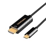 CableCreation USB-C auf HDMI Kabel 1.8M, 4K USB Typ C auf HDMI Kabel(Thunderbolt 3 kompatibel), USB C HDMI Adapter Kabel für MacBook/iPad Pro/Air/Huawei P40 6FT