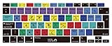 MMDW PS Photoshop Shortcut Hotkeys Tastaturabdeckung A2179 Silikon Skin Tastaturschutz für MacBook Air 13 Zoll mit Touch ID A2337 M1 Chip europäisches Layout (nicht passend für 2018–2019 Version)
