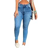 WXMSJN Damenhose Schwarz Tooling High Waist Zipper Jeans D