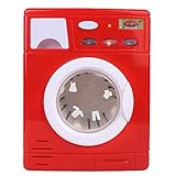 Mini Simulation Waschmaschine Kinder Gerät Elektrische Waschmaschine Spielzeug Geschenk, Haushaltsgerät Spielzeug(5502 rot)