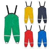 WFRAU Unisex Kinder Regenlatzhose Winddicht wasserdichte Matschhose Thermo Atmungsaktiv übergrößen Regenhose für Mädchen Jungen Outdoor Jumpsuit für Fahrrad Sport R