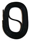 SNORS gewachste Schnürsenkel RUND SCHWARZ 90cm, 3mm, reißfest, Rundsenkel aus Baumwolle Made in Germany für Lederschuhe, Herrenschuhe, Business-Schuhe, Anzugschuhe, D