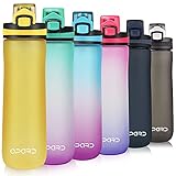 Opard Trinkflasche Sport 600ml - Wasserflasche aus Tritan BPA-Frei, auslaufsichere Sportflasche, kunststoff Water Bottle mit Sieb - Mit 1 klick öffnen - für Kinder, Schule, Sport, Fahrrad, Fitness (Y)