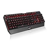 LESHP mechanische Gaming-Tastatur, USB, AZERTY, mit 105 Tasten, LED (RGB), für Gamer, Schreibkräfte usw