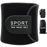 Baozun Bauchweggürtel Fitnessgürtel Fitness Gürtel Schwitzgürtel zur Fettverbrennung Verstellbarer Neopren Sauna Bauchweggürtel Gewichthebergürtel-Schw