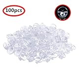 inlzdz 100 Stück Möbel Zubehör Glas Clips Klammern Transparent Kunststoff Halter Clip für Bildschirmpaneele, Fenster, Vitrinen, Badezimmerspiegel, Weinschrank Type B One S