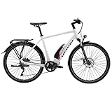 HEPHA E-Bike Trekking 5.0 Herren Elektrofahrrad 70Nm Shimano E8000 Mittelmotor Pedelec 630Wh Abnehmbare Akku 10-Gang Ebike 28 Zoll (Weiß, RH 52cm)