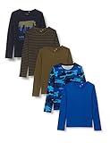 NAME IT KIDS Jungen NKMNIQ LS TOP 5P Langarmshirt, Dark Sapphire, 134-140