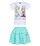 Disney Die Eiskönigin ELSA & Anna Mädchen T-Shirt und Rock - weiß - 104
