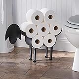 Sheep Toilet Paper Holder Toilet Roll Holder - Schaf Toilettenpapierhalter, Metall Wandmontage Oder Freistehendes Badezimmer Schafgewebe Aufbewahrungsrolle Papierhalter für bis zu 7 Rollen Pap