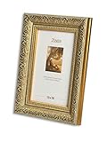 VictoR antiker Bilderrahmen „Rubens“ grün Gold in 13x18 cm - Leiste: 30x20 mm - Echtglas - barock