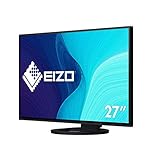 EIZO FlexScan EV2795-BK 68,5 cm (27 Zoll) Monitor (HDMI, USB 3.1 Hub, USB 3.1 Typ C, RJ-45 LAN, DisplayPort, 5 ms Reaktionszeit, Auflösung 2560 x 1440) schw