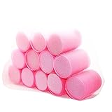 ZJSXIA 12pcs / Set Sponge Kern Strong Self-Adhesive Lockenwickler Schlaf Curling Lockenwickler Fluffy Locken-Haar-Hersteller goldene Krone (Color : Pink)