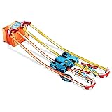 Hot Wheels GNJ01 - Hot Wheels Track Builder Unlimited Power Boost Box, mit 6 Metern Trackset und Zubehör inkl. 2 Autos, Geschenkidee für Kinder ab 6 J