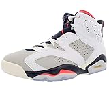 Nike Herren Air Jordan 6 Retro Fitnessschuhe, Mehrfarbig (White/Infrared 23/Neutral Grey/White 104), 47.5 EU