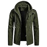 Z&Y Glaa Herren Winterjacke Herrenjacke Jacke gefüttert mit Kapuze Warme Winterjacke Parka Jacke mit Fell Wintermantel mit Kapuze Übergangsjacke Gefütterte Winterparka Wintermantel Jack