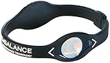 Silikonarmband Power Balance Sportarmband Power Band Energieband (Schwarz/Weiss, S)