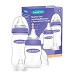 Lansinoh Babyflaschen Starter-Set - Flaschen in 160 ml & 240 ml - NaturalWave Sauger Größe S, M, L
