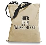 Stoffbeutel Jutebeutel mit Wunschtext/Selber gestalten mit dem Amazon T-Shirt Designer/Beutel Druck/Designertool Tragetasche/Bag/Jutebeutel WM2-black