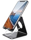 Handy Ständer, Lamicall Handy Halterung - Handyhalterung, Halter für iPhone 13 Pro, 12 Pro Max Mini, 11 Pro, Xs Max, XR, X, 8, 7, 6 Plus, SE, Samsung S10 S9, Huawei, Schreibtisch, Smartphone - Schw