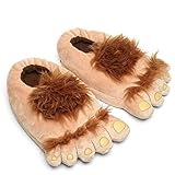 OMMO LEBEINDR 1 Paar Plüsch Monster Abenteuer Slippers Neuheit Winter-Big Feet Hausschuhe Kreative Bigfoot Schuhe Warme Winter Hobbit-füße Indoor-Schuhe Für Erwachsene Kinder Nach Hause Versorgung