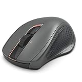 Hama kabellose Funk-Maus, ergonomisch (PC-Maus ohne Kabel, 7 Tasten, wireless Computer-Maus mit 2,4 GHz USB-Empfänger, silent ohne Klickgeräusche, Laser-Sensor, Auto DPI 800-2400) schw
