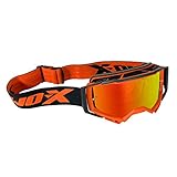 TWO-X ATOM Crossbrille orange - FURY verspiegelt iridium MX Brille Nasenschutz Motocross Enduro Spiegelglas Motorradbrille Anti Scratch MX Schutzb