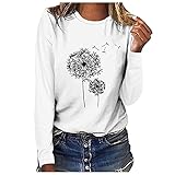 Oberteile Damen Langarm Elegant drachenzähmen leicht gemacht Sommer Sportshirt Sommer top Damen bunt sexy only t-Shirt (White XXL)