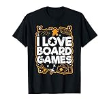 I Love Board Games Brettspiel Kartenspiel Würfel Spielfigur T-S